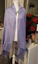 Pashmina 70% Pashmina/30% Silk Women Shawl / Scarf  Wrap Light Purple 28" X 78"