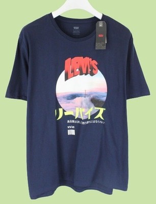 LEVI'S T-Shirt Herren Rundhals Print Picture Stretchy Pullover 3XL