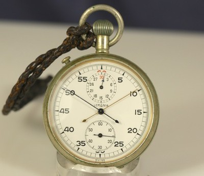 Vintage 13 JEWELS Minerva Split Seconds Rattrapante Watch Timer EXCELLENT FUNCTI