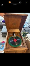 Antique Oak Victor Victrola VV-IX Disc Phonograph Talking Machine - Exc Working