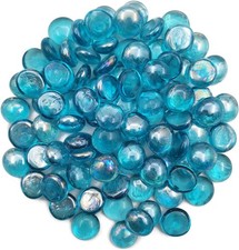 Flat Glass Marbles 1 Pound Vase Filler Fire Pit Glass Pebbles for Indoor