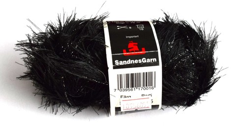 Funny Pelssarn Med Glitter 50g 76m 100% Poliéster Negro - Imagen 2 de 2
