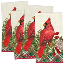 Unique 72880 Red Cardinal Christmas Paper Guest Napkins 7.75" x 4.25" 16 Ct.