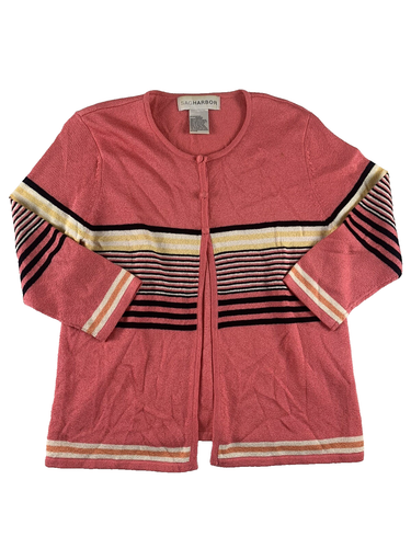 Sag Harbor Burgundy Cardigan Size 1X (Plus) - 56% off
