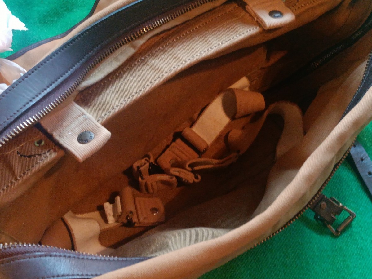 VTG FILSON CANVAS/RUGGED TWILL & LEATHER SHOULDER BAG◾YKK ERA