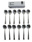 Hepp NEW Set of 12 Accent Modern Stainless Steel Premium 6.9" Soup Spoons Sleek