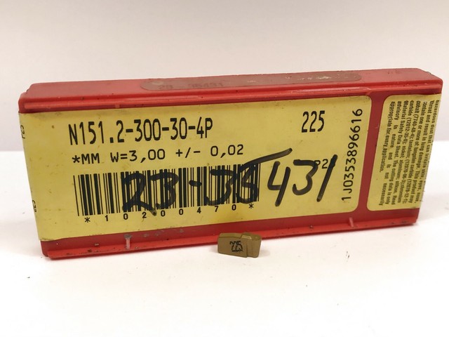 Insertos de carburo de N151.2 200 N151.2 300, herramienta de torneado ranurado de un solo