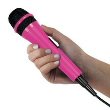 Singing Machine Wired Microphone for Karaoke, Pink - Unidirectional 1, Pink
