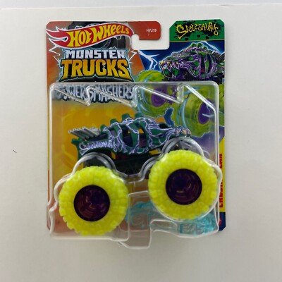 HOT WHEELS MONSTER TRUCKS POWER SMASHERS SKELESAURUS 1:64 SCALE MATTEL NEW