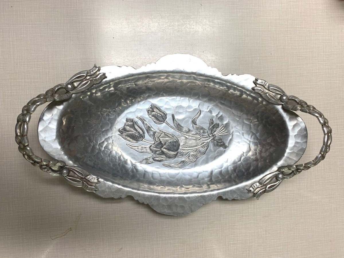 Vintage Hand Wrought Creations By Rodney Kent Hammered Aluminum