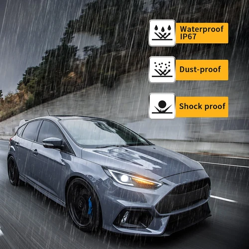 VLAND Demon Eyes LED Headlights For Ford Focus 2015-2018 w/Blue Animation DRL - Picture 10 of 14