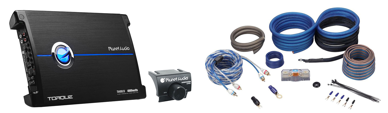 Автомобильный монофонический усилитель Planet Audio TR40001D мощностью 4000 Вт класса D на 1 Ом Комплект усилителей