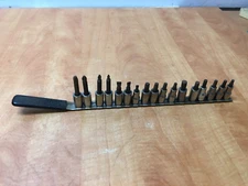 Craftsman USA Torx Hex Slotted Philips Bit 17 Piece Socket Set 3/8" Drive