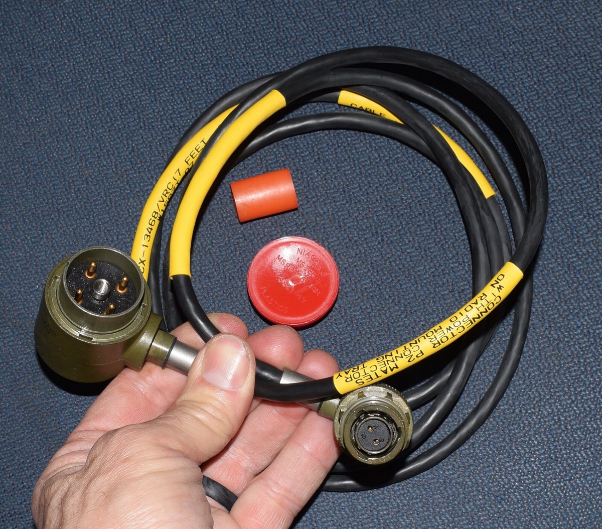 MILITARY VIC-3 INTERCOM MCS TO RADIO TRAY POWER CABLE CX-13468/VRC