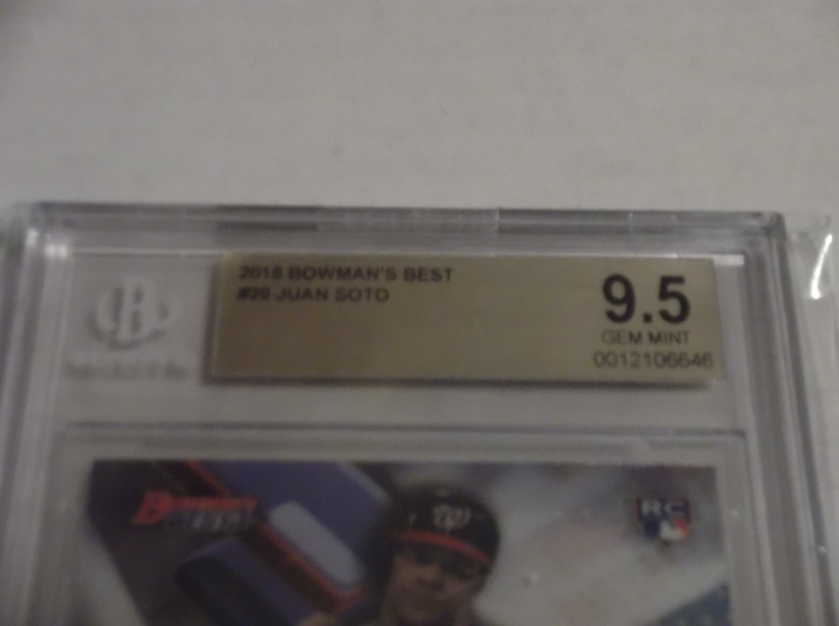 2018 Bowman's Best JUAN SOTO Rookie #29. BGS 9.5 Nationals 2018 Bowman's Best JUAN SOTO Rookie #29. BGS 9.5 Nationals