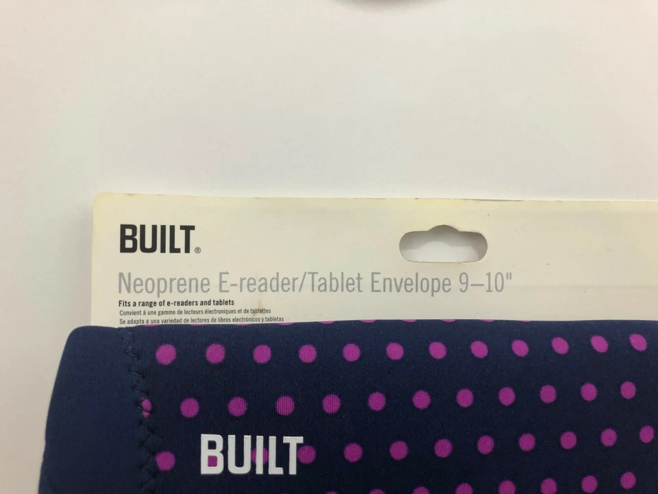 Built Neoprene E-Reader Tablet Envelope 9-10" Purple Polka Dot NEW - Image 2 of 3