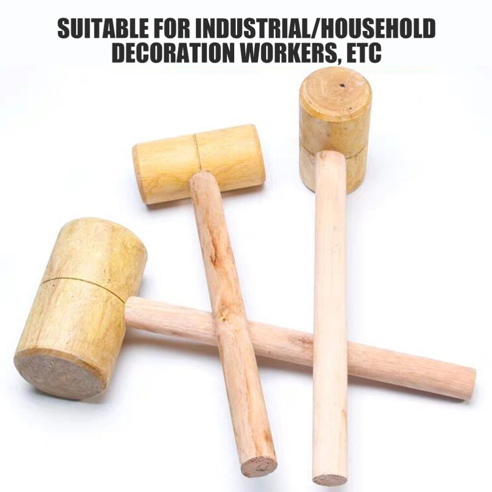 Wooden Hammer Leathercraft Wood Mallet Carpentry Mallet Multipurpose