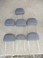 7 02-05 Explorer Mountaineer Front Rear Seats 2nd 3rd Row Gray Cloth Head Rests