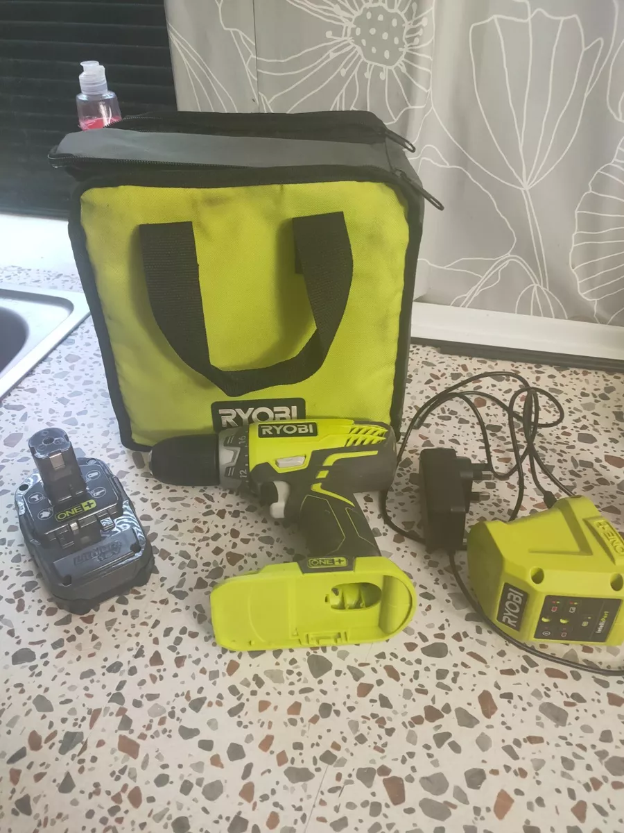 Ryobi RCD 1802 ONE Drill Driver Battery and Charger with case eBay