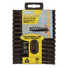 Wall Fixings Plasplug SBJP551 Heavy Duty Masonry Brick Concrete 7mm x50 Raw Plug