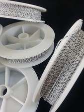  1 White  Black Spec Genuine Irish Linen Single Pool Billiard Cue Wrap Spool