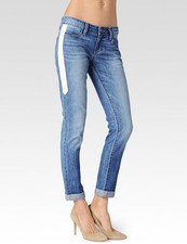 NWT Paige Denim Jeans Jimmy Jimmy Boyfriend Skinny Indigo Dart Leather 249