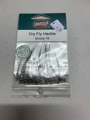Umpqua Dry Fly Hackle Grizzly 16