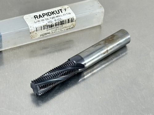 Fraise RapidKut Carbure Solide Double Extrémité 5/8 Sans Bavardage 6FL 90 Degrés - Neuf USA