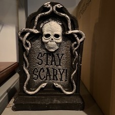 POLY HALLOWEEN TOMBSTONE GRAVESTONE - Stay Scary CEMETERY SPOOKY