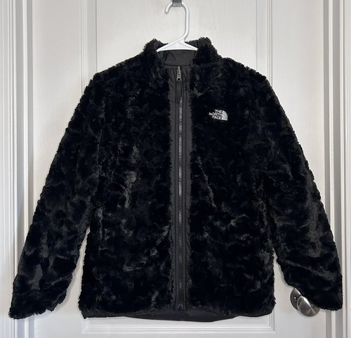 Girls THE NORTH FACE Reversible Full Zip Black Jacket Size Large (14/16Y) - Picture 7 of 12