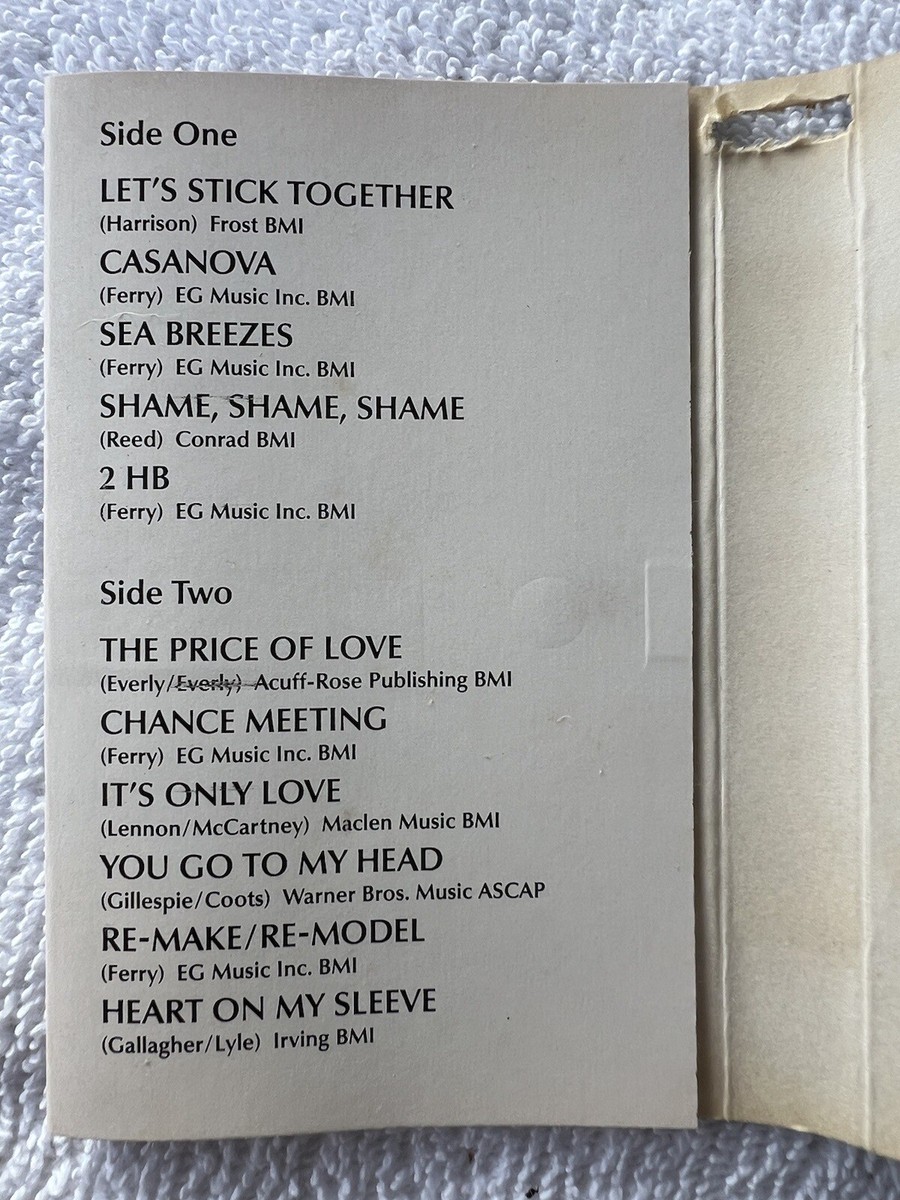 Let's Stick Together [Remaster] by Bryan Ferry (Mar-2000, Virgin