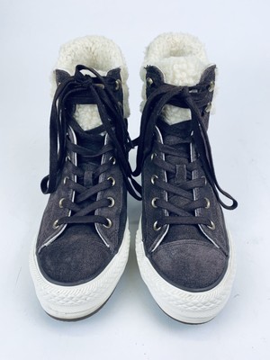 converse shoes with fur