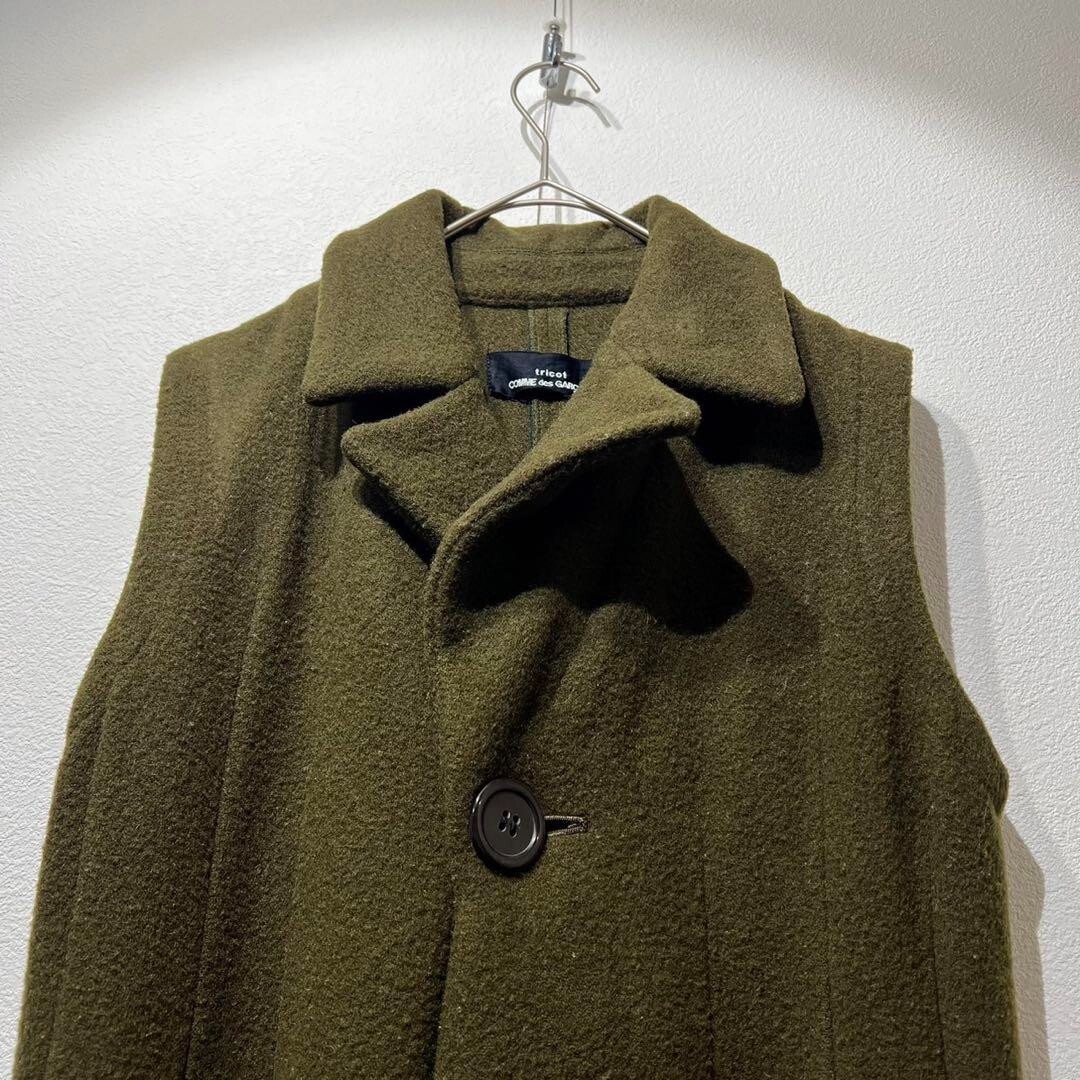 【tricot COMMEdesGARÇONS】Sleeveless dress tricot COMME des GARCONS 90s Wool Sleeveless Dress Trench Vest