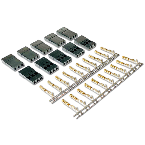 ✅ Servostecker kompatibel zu Graupner JR Futaba SH 3Pin vergoldet Crimp Set ✅ - Bild 16 von 19