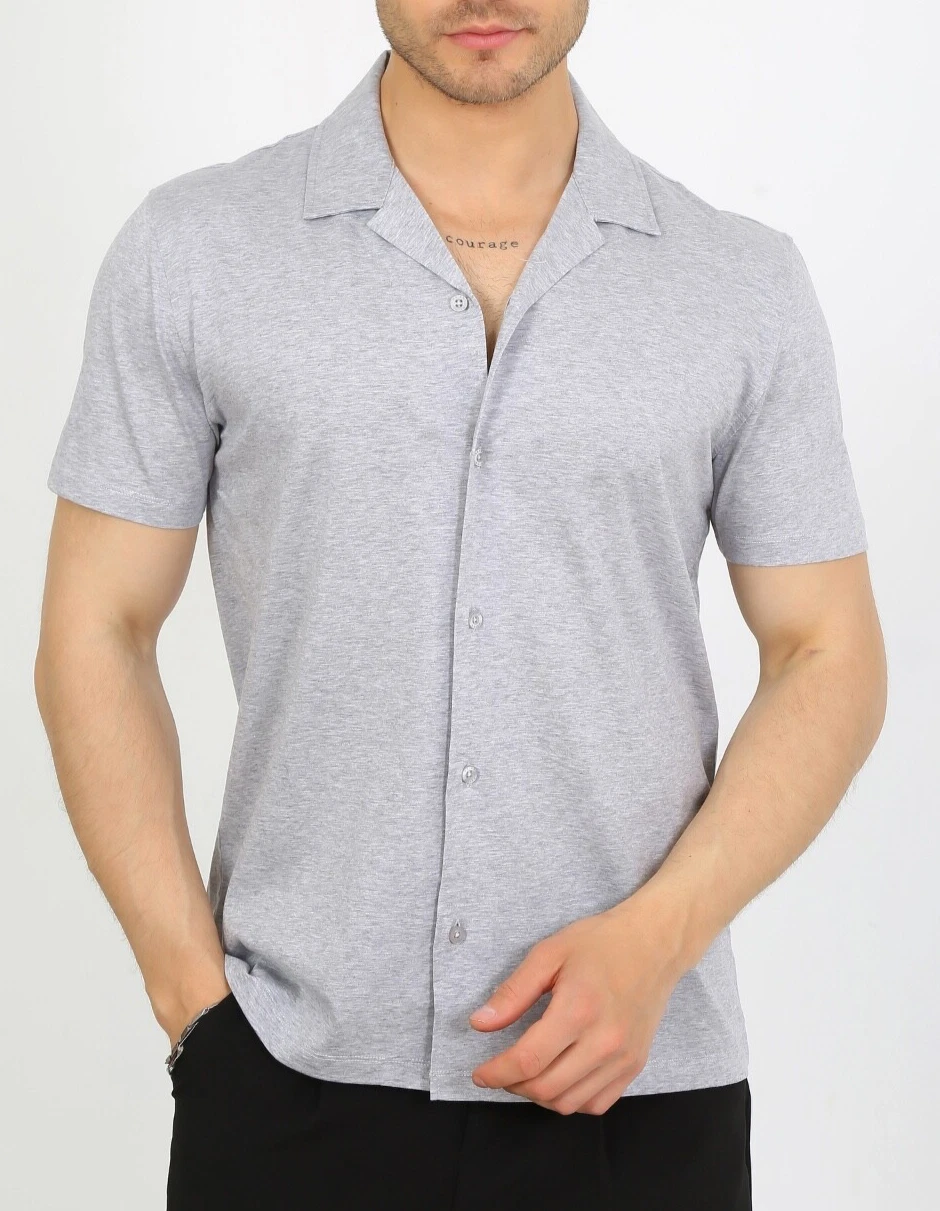 REISS Mens Caspa Cuban Collar Shirt Designer Mercerised Jersey Short Sleeve
Opens in a new window or