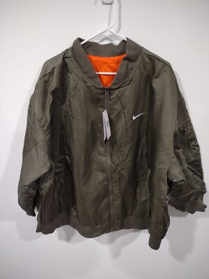 Nike Reversible Varsity Bomber Jacket Loose Fit Plus Women's