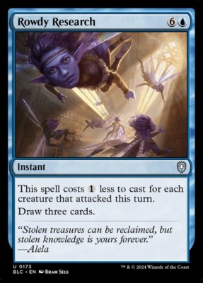 (x4) Rowdy Research 0173 Playset Non Foil Uncommon Bloomburrow Commander MTG NM