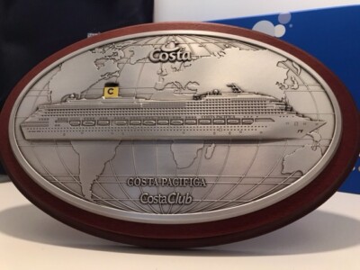 Schiffsplakette Costa Pacifica, Costa Club, neu in OVP, Kreuzfahrt, Sammlerstück