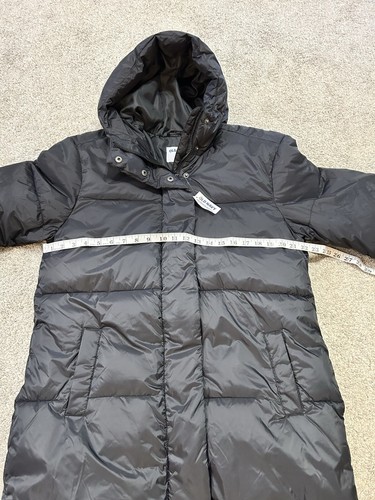 Old Navy Jacket Womens Small T Black Hooded Puffer Down Winter Water Resistant - Picture 5 of 8