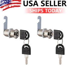 2 Pack 30mm Cylinder Cam Locks with Keys Secure Camper Cabinet Cam Lock Set