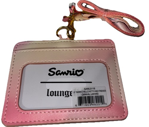 Loungefly Sanrio Hello Kitty Carnaval Rosa Cordón Soporte de Identificación NUEVO - Imagen 3 de 8