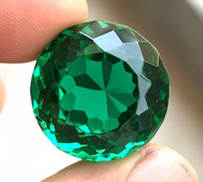 GIE Certified Natural Brazilian 102.80 Ct Green Round Cut Topaz Loose Gemstone