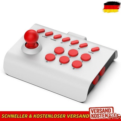 Tragbares Gamepad, 3 Verbindungsmodi, Gaming-Joystick für PS4/PS3/PC (weiß + rot