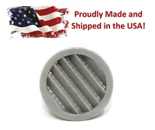 3" Grey Round Plastic Louver Soffit Air Vent Reptile Screen Grille Cover
