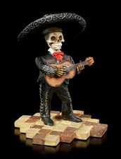 Skelett Figur - Mariachi Band Gitarre - Gothic Untoter Musiker Halloween Deko