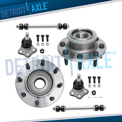 Front Wheel Bearing Hub Sway Bar Ball Joints for 2000-02 Dodge Ram 2500 3500 2WD