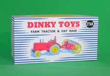DINKY Reproduction Box 27AK Farm Tractor & Hay Rake (310) Massey Repro