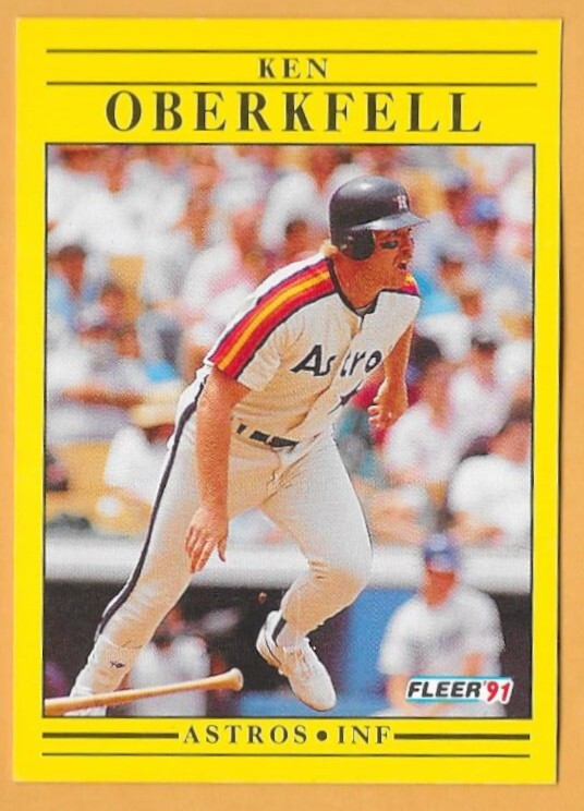 KEN OBERKFELL HOUSTON ASTROS #511 - FLEER NM-MT 1991