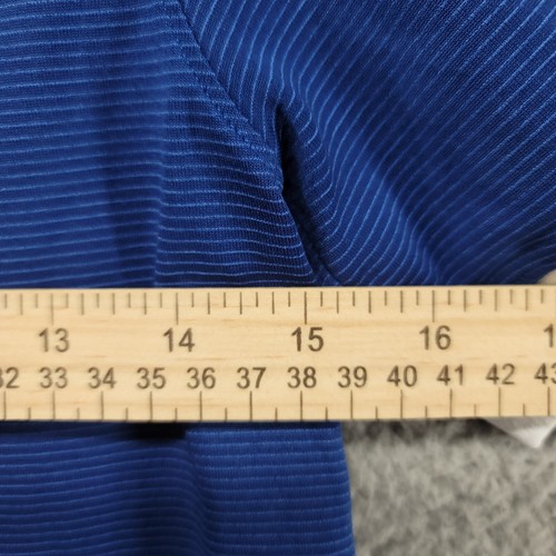 Under Armour Shirt Youth YLG Loose Fit Blue Heatgear Short Sleeve V Neck - Picture 7 of 7