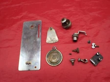 Antique DOMESTIC  WARDS Sewing Machine Parts Lot Tension Plates Feed Dog # 6